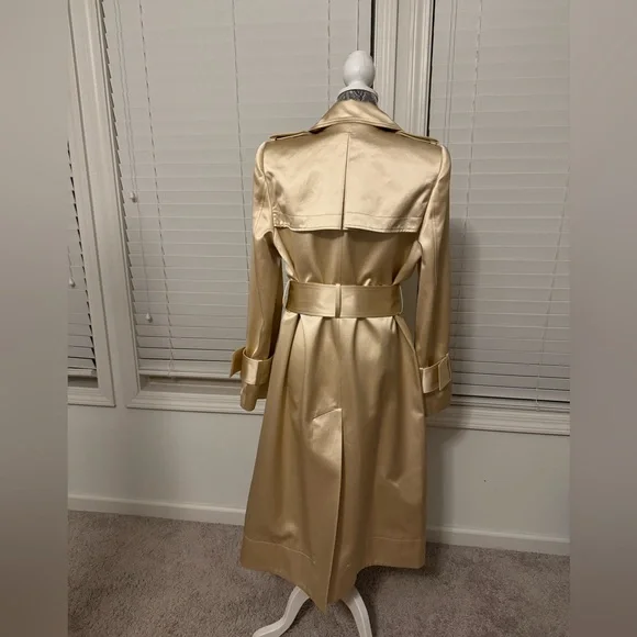 KHAITE Jaden Satin Trench Coat Size 6 NWT - Picture 5 of 11